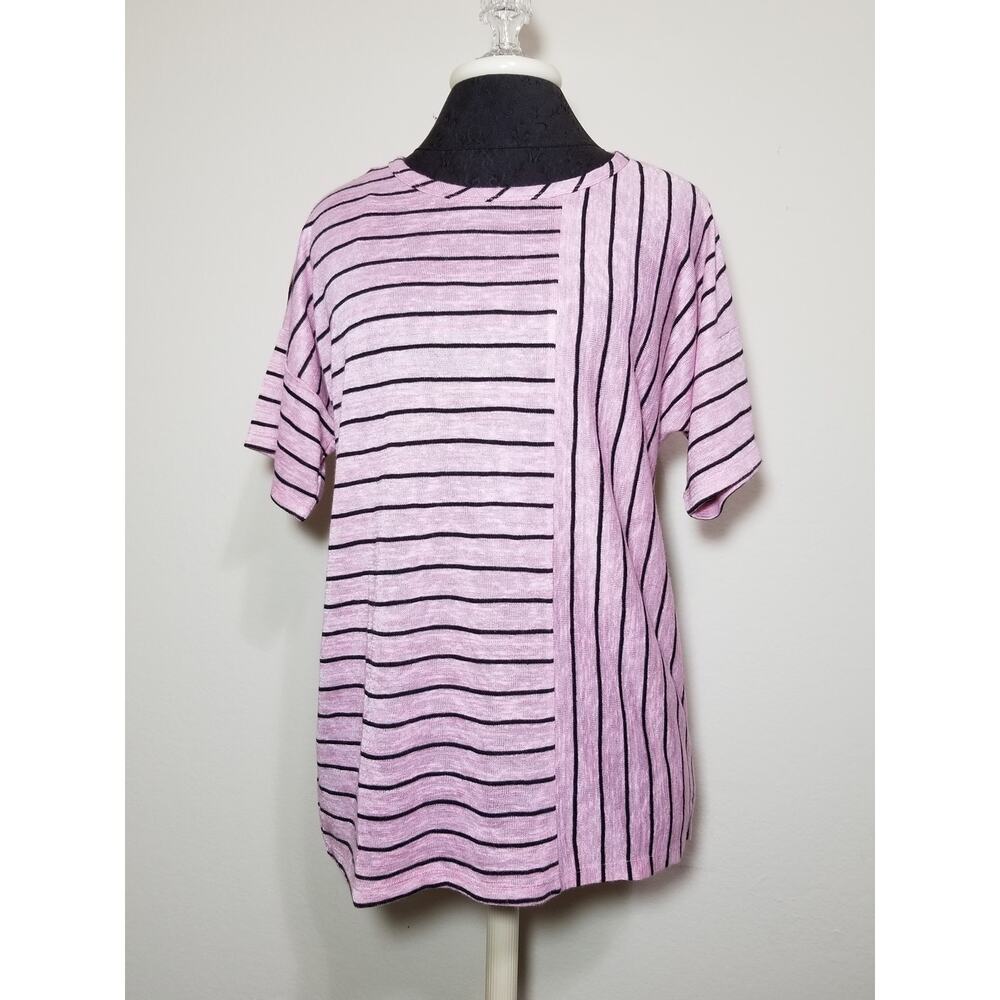 JONES NEW YORK Women's NEW Tops Shirt Blouse Size Small Pink Rose Black NWT